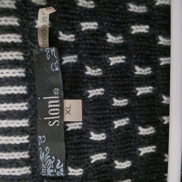 Slonl Black & Cream Short Sweater Jacket, XL - Picture 4 of 5